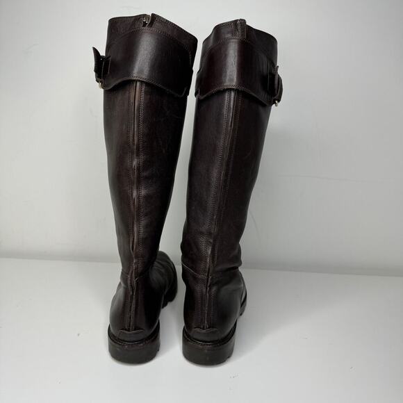 Gucci Tall Combat Brown Leather Boots 7.5 - Picture 13 of 15